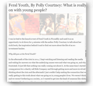 Student Journals - Feral Youth by Polly Courtney