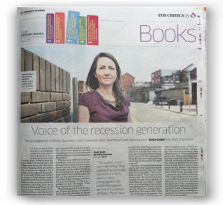 Independent on Sunday - Polly Courtney: the Voice of the recession generation - http://www.independent.co.uk/arts-entertainment/books/features/polly-courtney-interview-the-voice-of-the-recession-generation-8660264.html